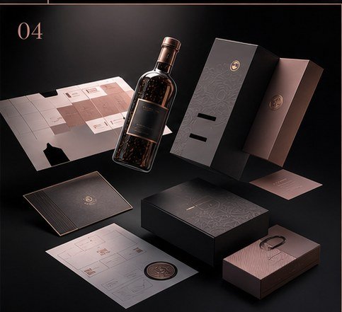 Premium packaging system with rose-gold lighting